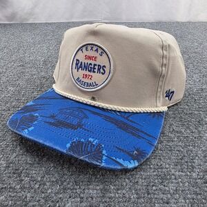 Texas Rangers 47 Brand Baseball Cap Fiji  Rope Hitch Tropical Palm Snapback OSFM